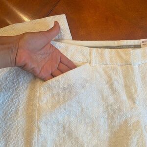 Express White Textured Pants